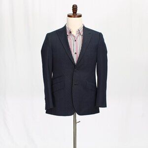 J. Ferrar 36S Navy Striped 2-Button Sport Coat Blazer Jacket P271